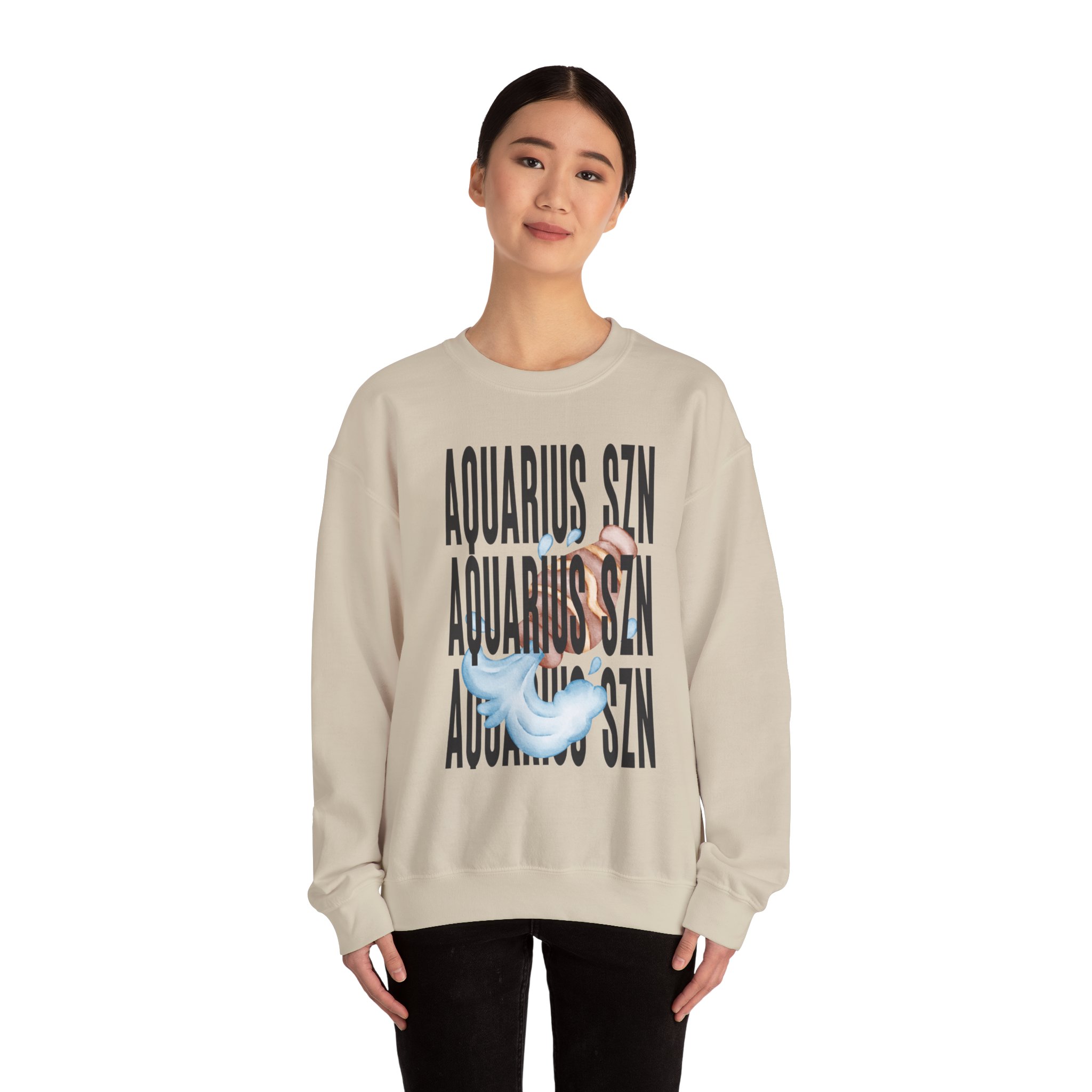 Aquarius SZN Crewneck Sweatshirt | Unisex Sweater, Astrology Gift, Zodiac Apparel, Cozy Fashion, Horoscope Sweatshirt - Image 8