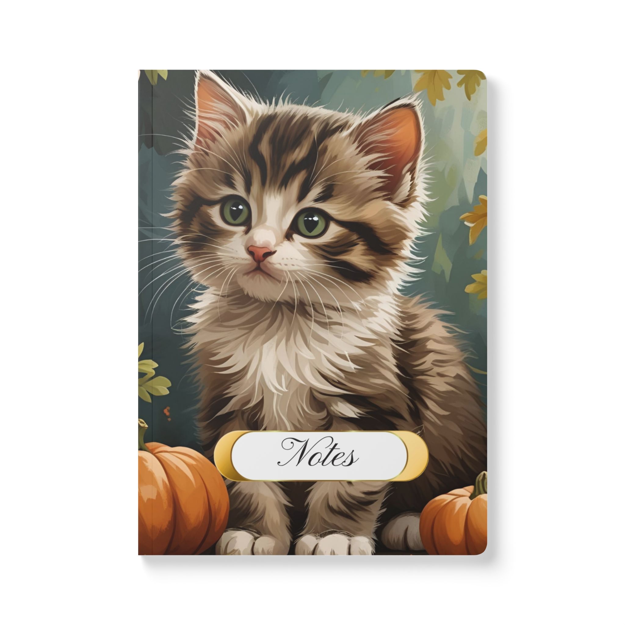 Adorable Cat Softcover Journal | Note Taking, Back to School, Cat Lover Gift, Cute Stationery, Aesthetic Journal, Fall Decor