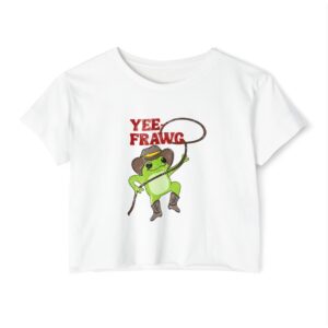 Yee Frawg Festival Crop Top, Festival Apparel, Summer Top, Cute Crop Top, Outdoor Concert Wear, Funny Graphic Tee