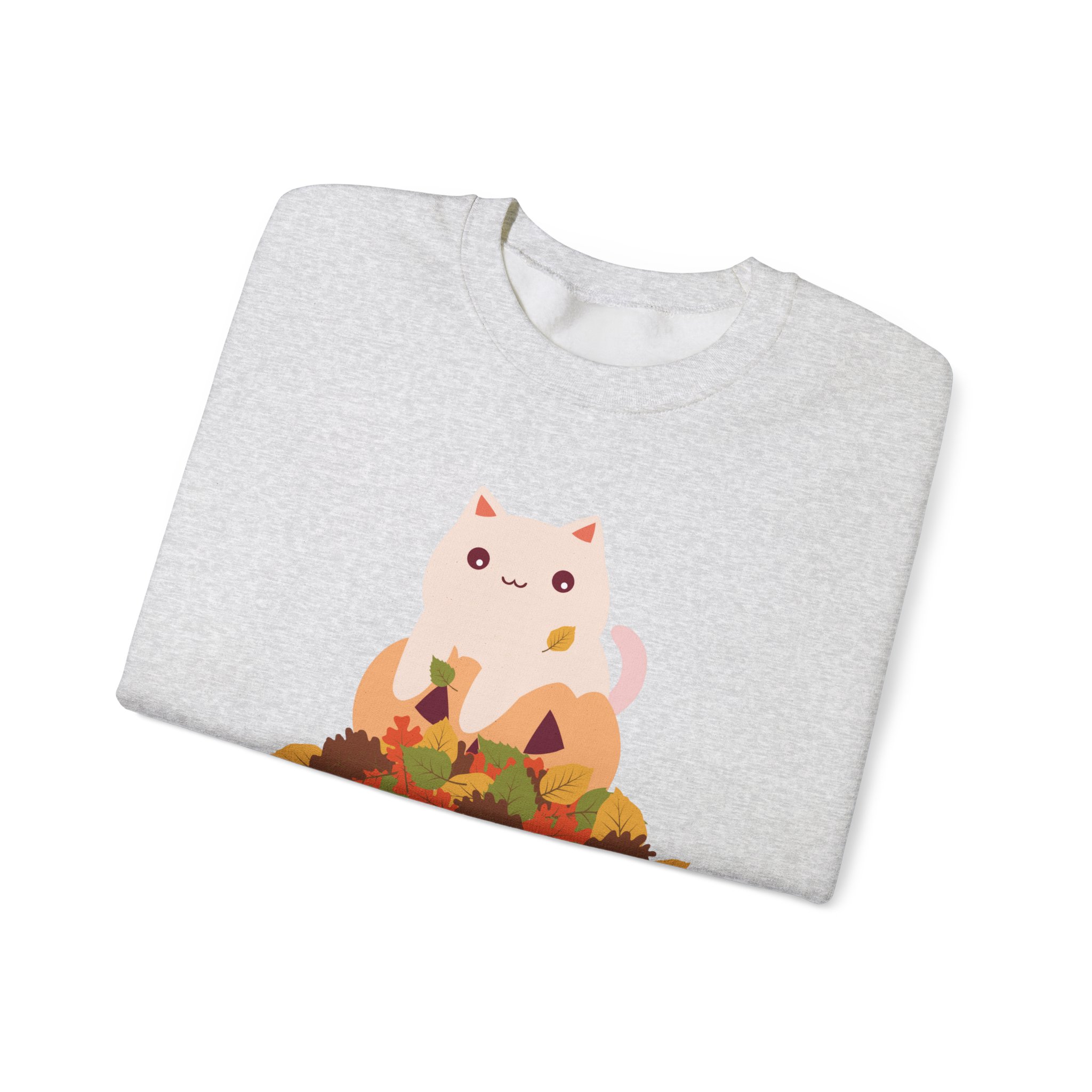 Feline Fall Sweatshirt | Cozy Cat Crewneck, Autumn Sweatshirt, Cute Cat Lover Gift, Fall Fashion, Holiday Apparel - Image 3