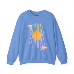 Sunday Funday Crewneck Sweatshirt, Casual Everyday Wear, Gift for Friends, Relaxed Weekend Style, Beach Vibes Clothing