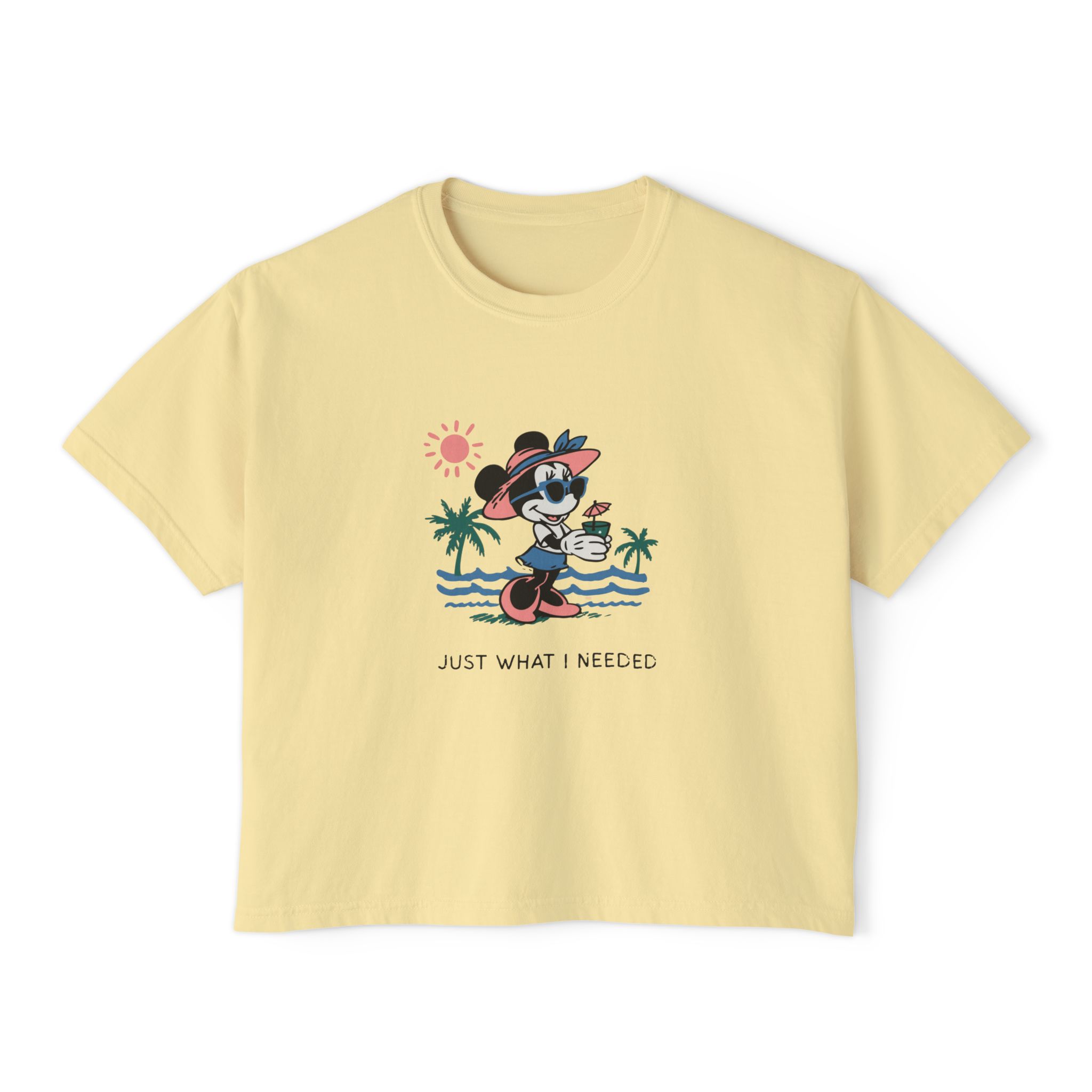 Tropical Graphic Tee, Women's Boxy Tee, Casual Summer Shirt, Vacation Outfit, Fun Gift Idea, Beach Vibes, Retro Design - Image 5