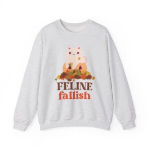 Feline Fall Sweatshirt | Cozy Cat Crewneck, Autumn Sweatshirt, Cute Cat Lover Gift, Fall Fashion, Holiday Apparel