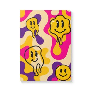 Cheerful Softcover Journal, Colorful Note Book, Funky Diary for Creativity, Gift for Writers, Cute Journal for Kids