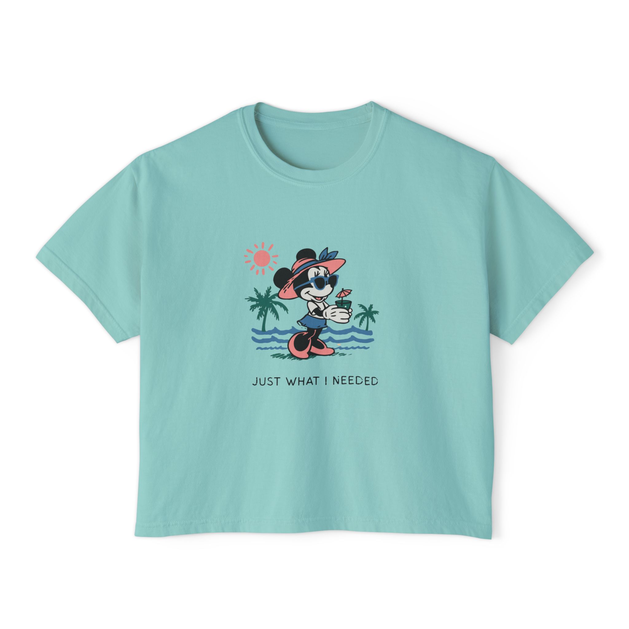 Tropical Graphic Tee, Women's Boxy Tee, Casual Summer Shirt, Vacation Outfit, Fun Gift Idea, Beach Vibes, Retro Design - Image 9