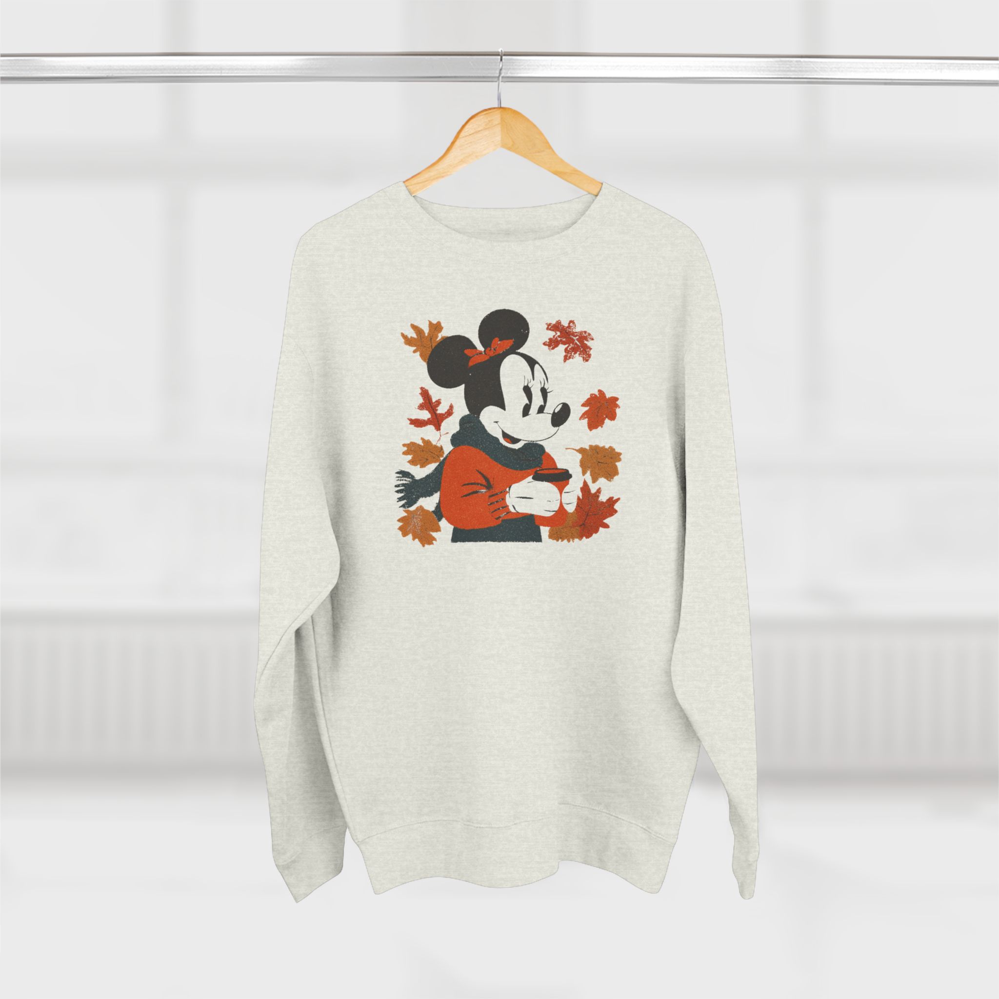 Autumn Minnie Mouse Sweatshirt - Cozy Unisex Crewneck, Fall Fashion, Gift for Disney Fans, Halloween Sweater, Cute Layering Piece - Image 4