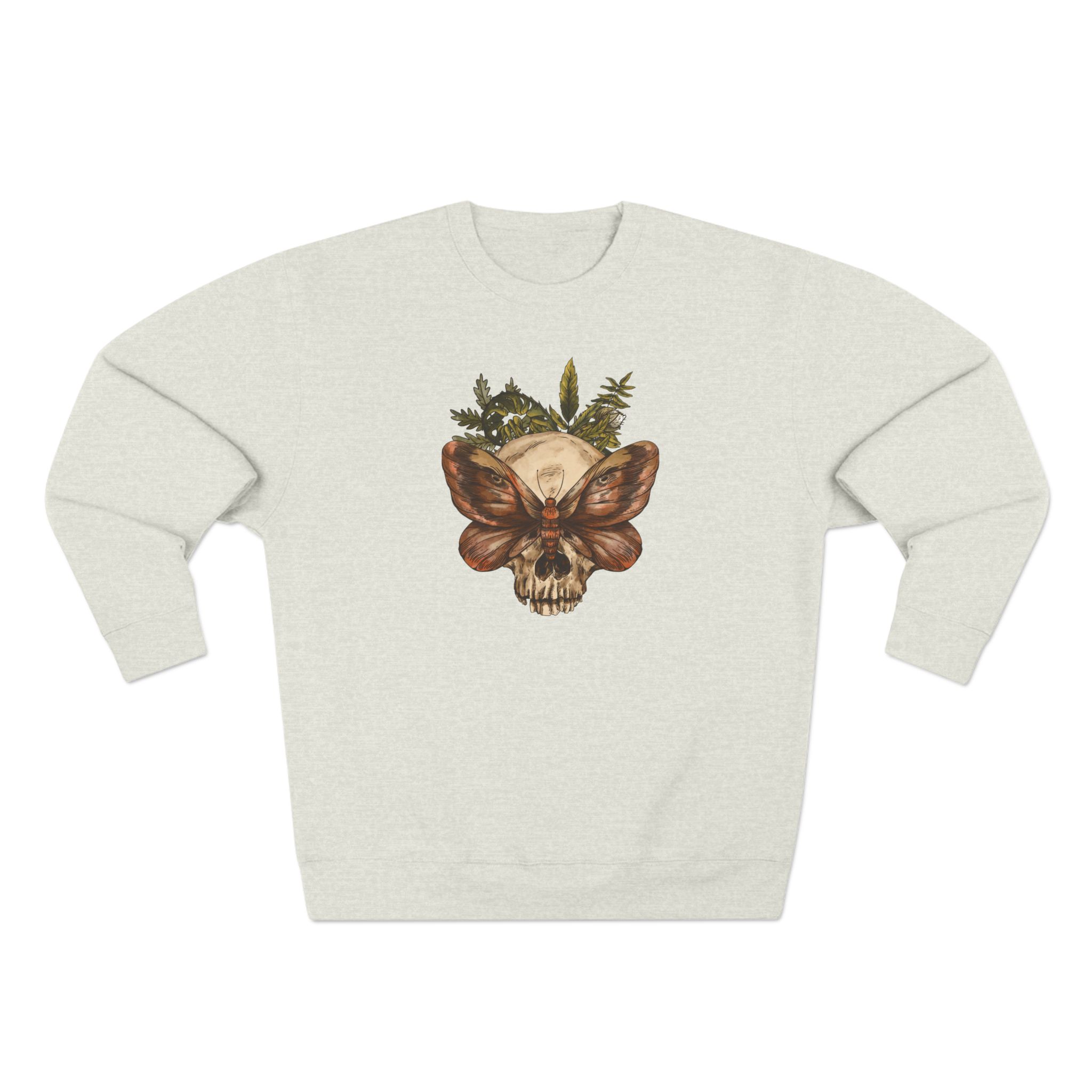 Streetwear Gothic Butterfly Skull Sweatshirt | Unisex Crewneck | Gothic Aesthetic | Perfect for Halloween, Casual Wear, Gifts - Image 13