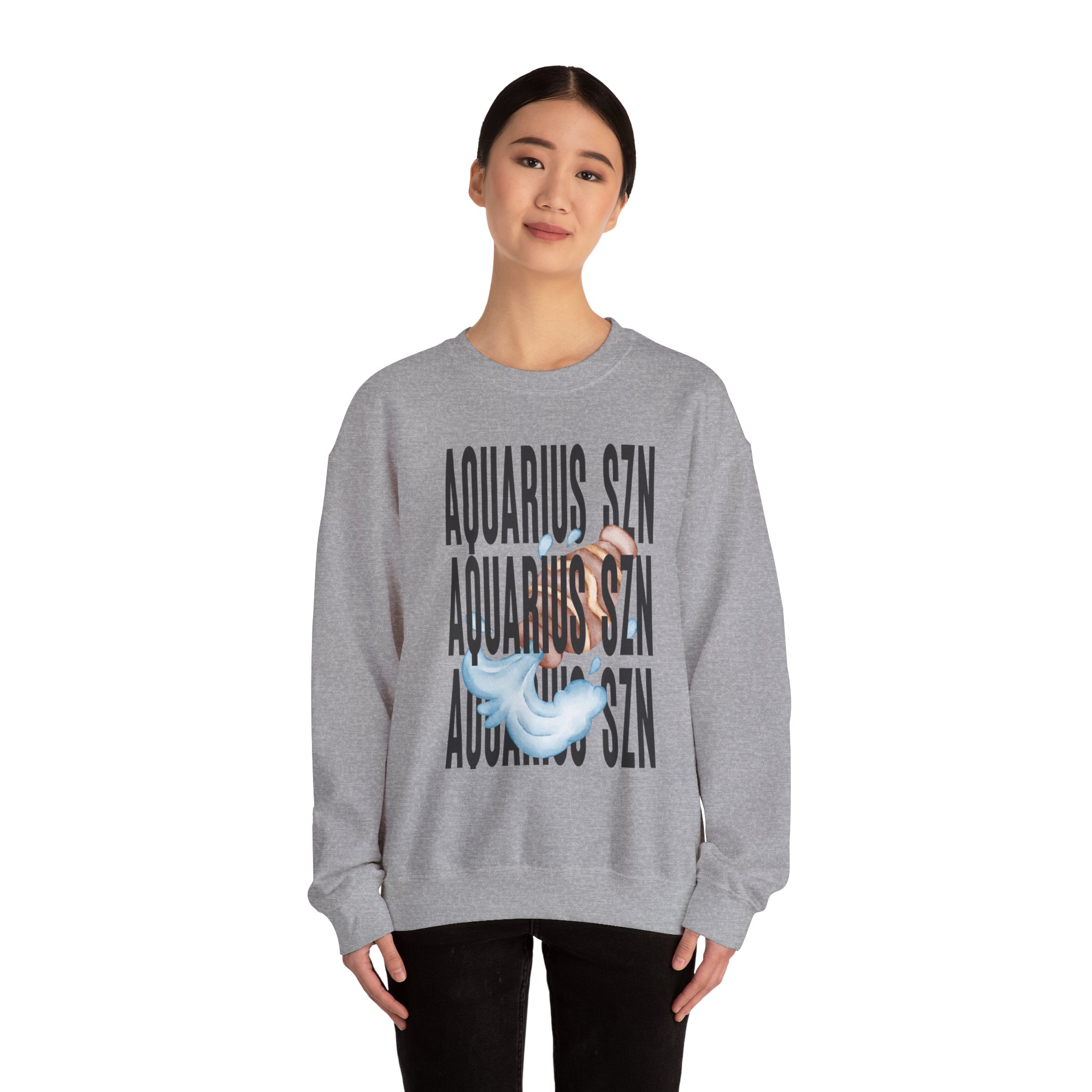Aquarius SZN Crewneck Sweatshirt | Unisex Sweater, Astrology Gift, Zodiac Apparel, Cozy Fashion, Horoscope Sweatshirt - Image 12
