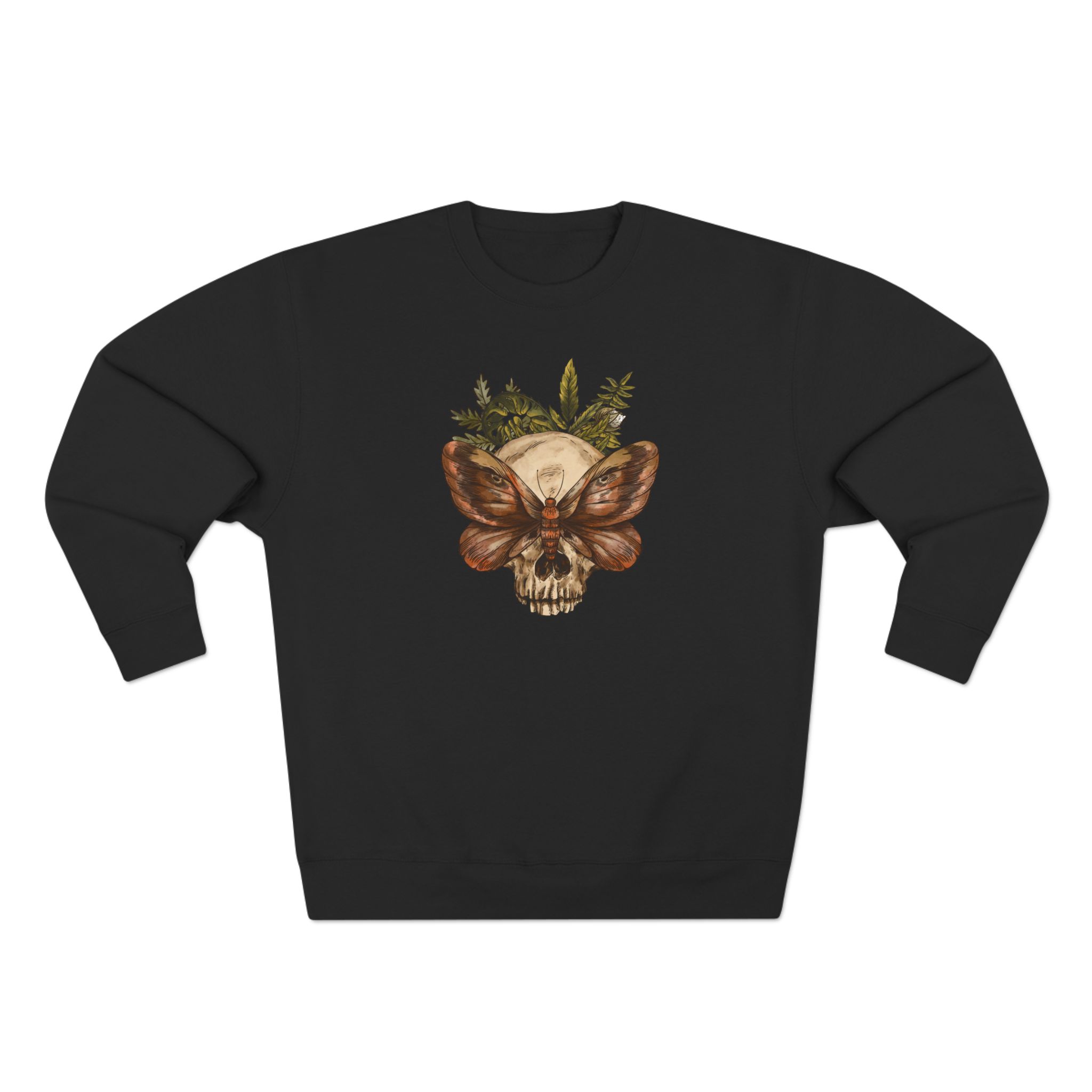 Streetwear Gothic Butterfly Skull Sweatshirt | Unisex Crewneck | Gothic Aesthetic | Perfect for Halloween, Casual Wear, Gifts - Image 9