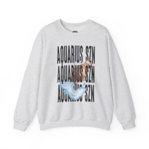 Aquarius SZN Crewneck Sweatshirt | Unisex Sweater, Astrology Gift, Zodiac Apparel, Cozy Fashion, Horoscope Sweatshirt