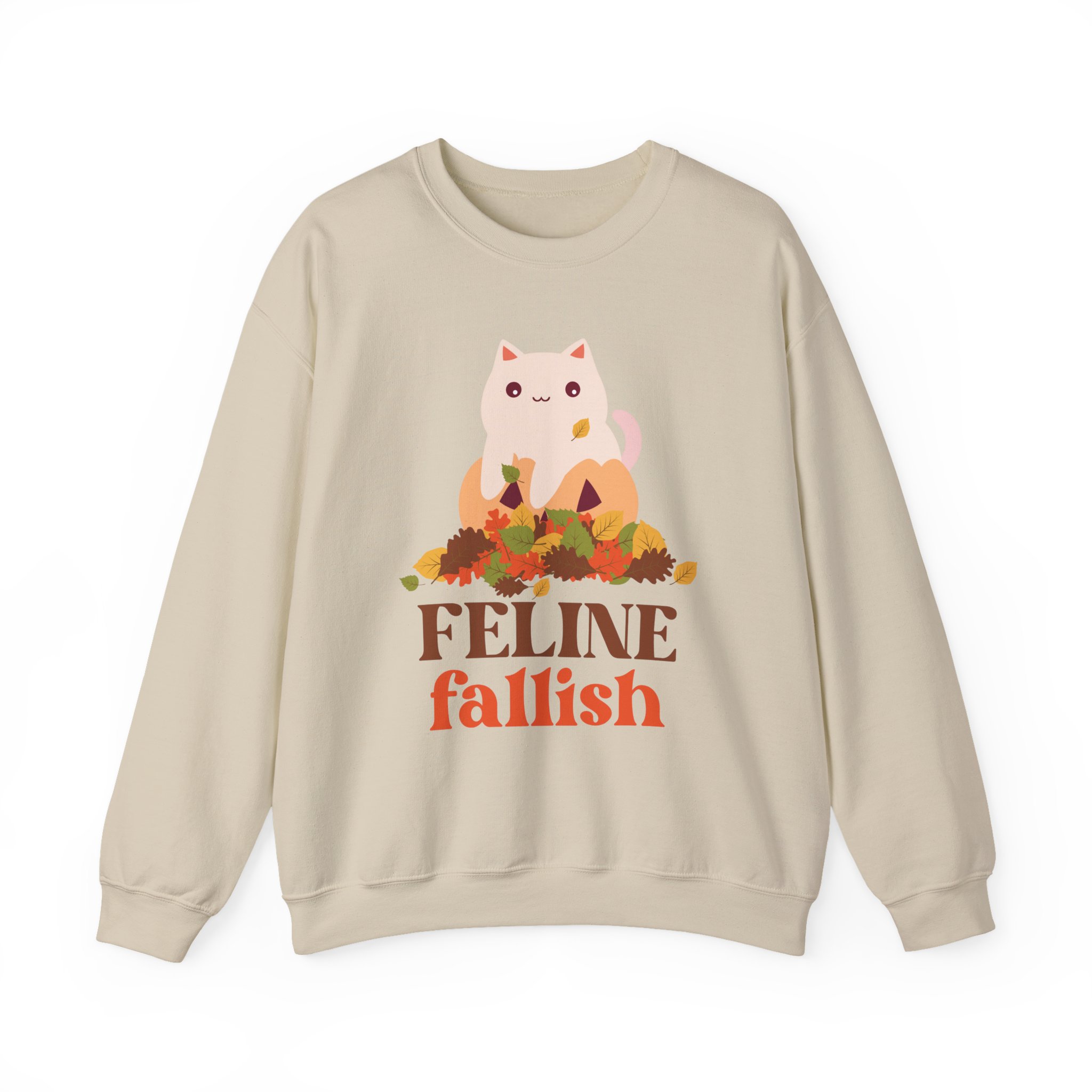 Feline Fall Sweatshirt | Cozy Cat Crewneck, Autumn Sweatshirt, Cute Cat Lover Gift, Fall Fashion, Holiday Apparel - Image 5