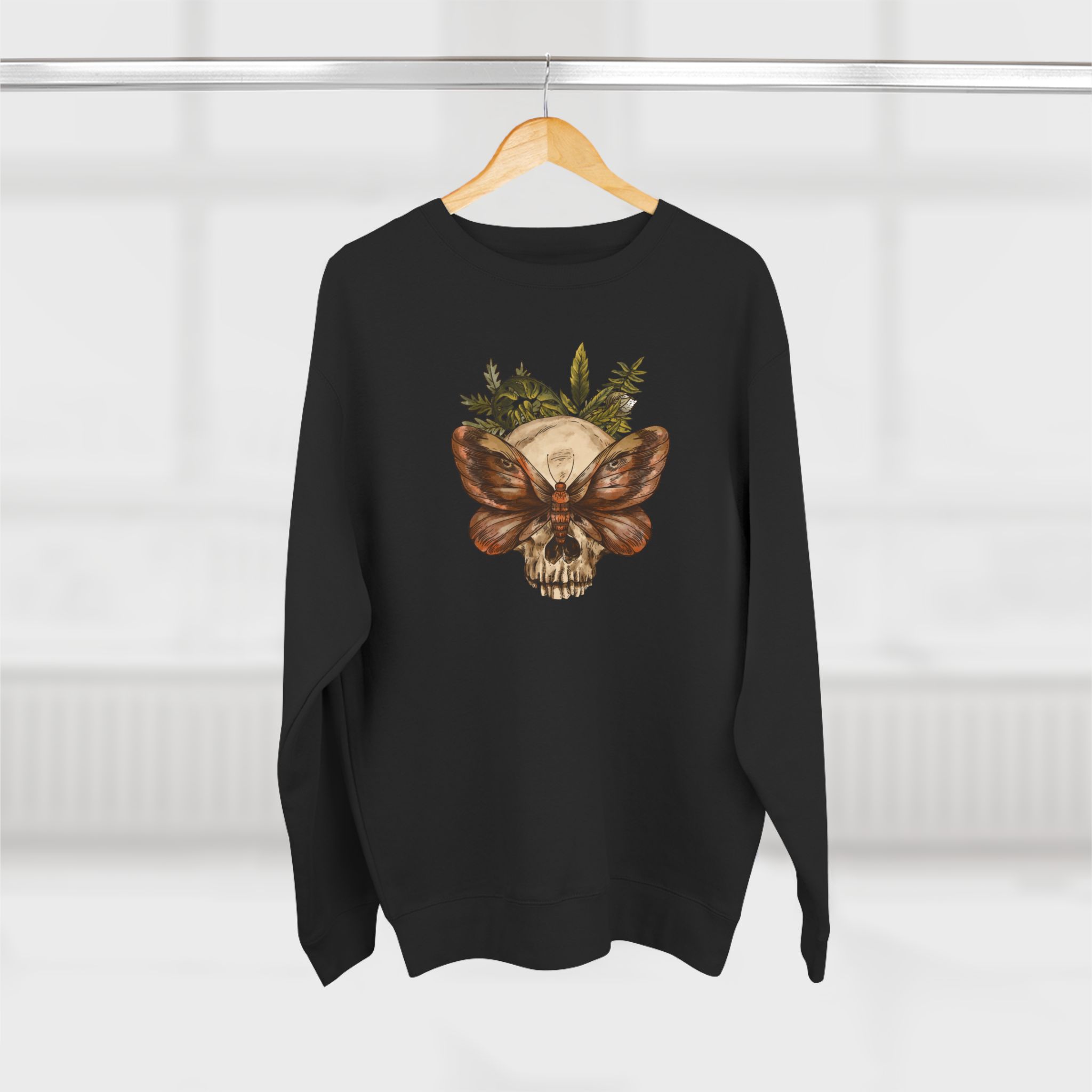 Streetwear Gothic Butterfly Skull Sweatshirt | Unisex Crewneck | Gothic Aesthetic | Perfect for Halloween, Casual Wear, Gifts - Image 12